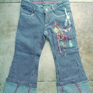 Oilily Jeans Girl Beautiful Embroidery Sz 4-5T
